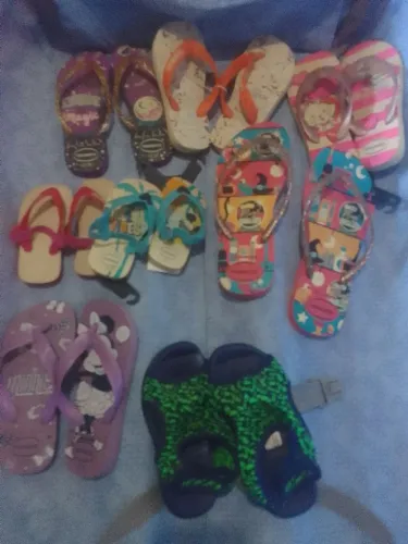 Chilnelos havaianas infantil 8 pares por 110 somente hoje
