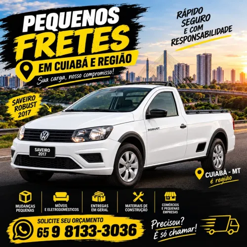 Pequenos fretes Cuiabá e região