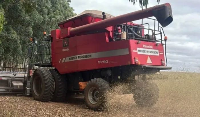 Colheitadeira Massey Ferguson 979, PL35 Drapper