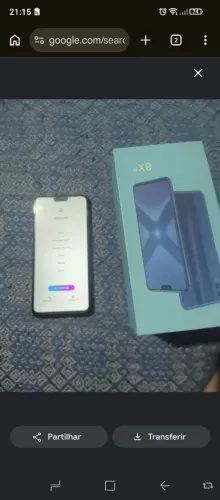 Honor 8X Completo na Caixa Original - Estado de Novo e Impecável