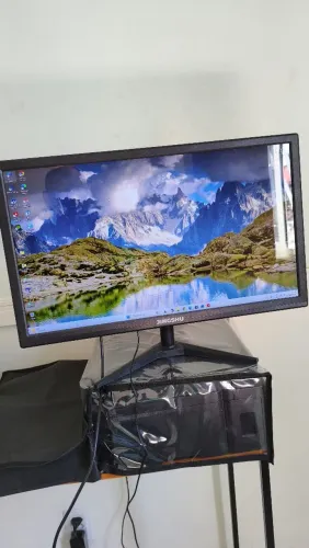 Monitor Jingshu 23,5 polegadas, HDMI e 75 Hz. Novo: Nota fiscal e garantia de 1 ano.