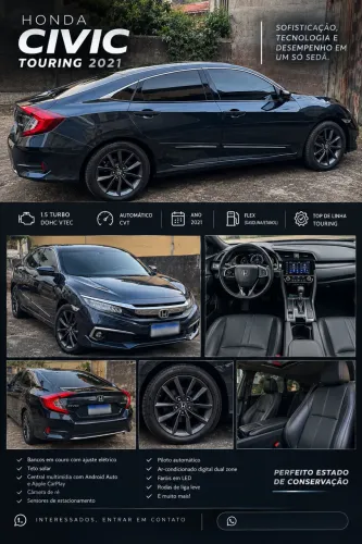 Honda Civic Sedan Touring 1.5 Turbo 16V Aut.4p 2021