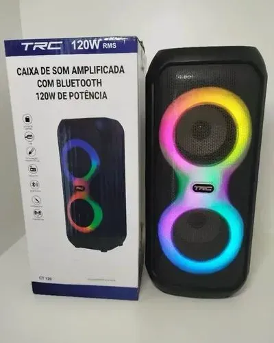 Caixa de som TRC 120 watts - Bluetooth, pen-drive e auxilar - com nota e garantia