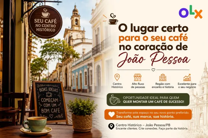 Espaço para café no centro