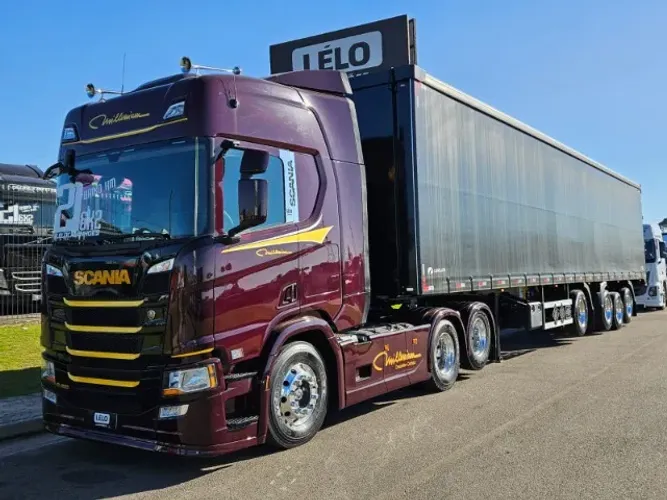 Scania R450 6x2 Ano 2021 Euro 5 Baixo Km Millenium Sider 4 Eixo Librelato Ano 2026 0km