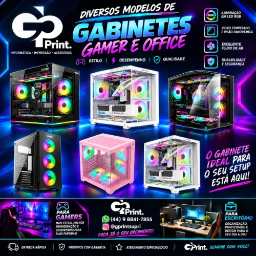 GABINETES GAMER E OFFICE | DIVERSOS MODELOS!
