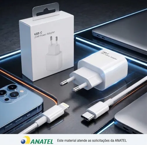 Kit Carregador para iPhone 20W + Cabo | Lacrado