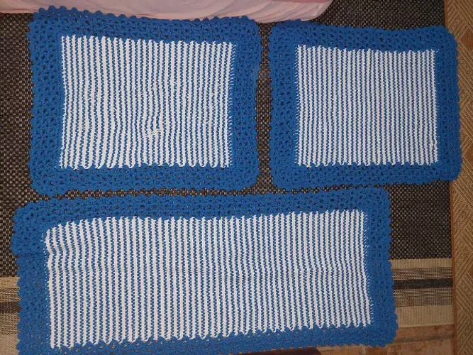 kit Tapete crochê passadeira