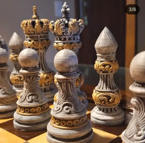 Conjunto de peças de Xadrez clássico - impressão 3d