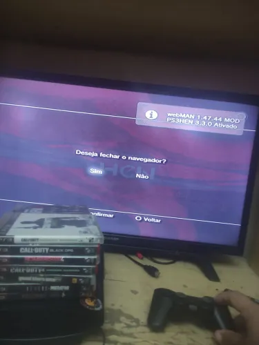 VENDO VÍDEO GAME PS3 DESBLOQUEADO COM UM CONTROLE E 13 JOGOS ORIGINAIS HDMI FALHANDO