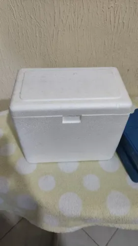 Kit Caixa De Isopor 1 Litro C/ Gelo Rigido 200ml