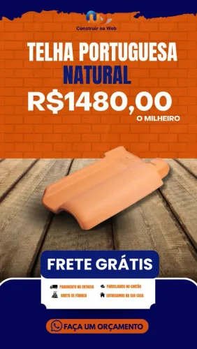 Telha Portuguesa Natural e Esmaltada ? Direto da Cerâmica 