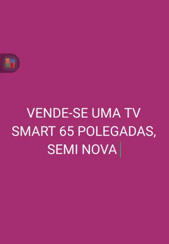 VENDE-SE TV 65 POLEGADAS, SEMI NOVA, SMART