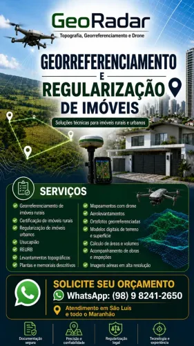 TOPOGRAFIA, GEORREFERENCIAMENTO E DRONE