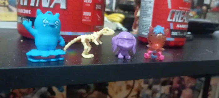 4 Miniaturas unicórnio, dinossauro, BLUE, Dog