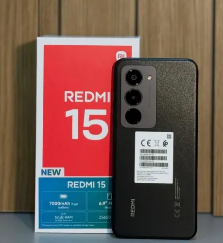 Lançamento da Xiaomi - Redmi 15 - O Top - 128/6 Preto + GLOBAL entrega imediata