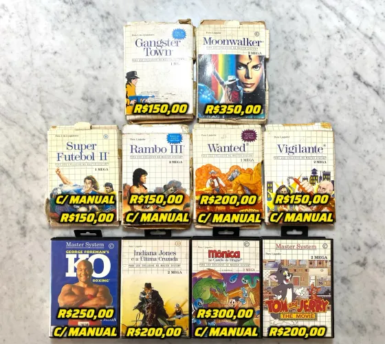 Jogos de master system originais
