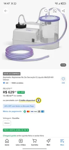 Aspirador de líquidos aspiaramax novo na caixa com 1 semana de uso