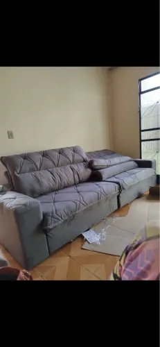 Sofá Retrátil e Reclinável França 3,00m - Cinza - King House