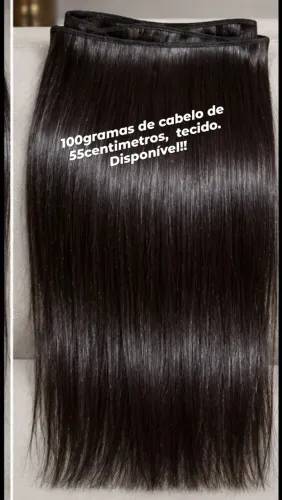 Cabelo de 55centimetros, tecido.