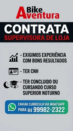SUPERVISORA DE LOJA DE BICICLETAS