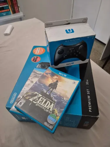 Wii U c/ controle, jogos e destravado