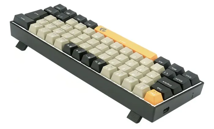 Teclado Gamer Redragon Lakshmi Sunsire 60% Single Color LED Branco Switch Marrom