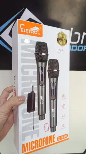 Microfones Duplo Dinâmico Sem Fio el-5005 Profissional Loja Coimbra Computadores Entrega