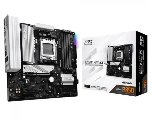 [LACRADA] Placa Mãe ASRock B850M Pro RS, Chipset B850, AMD AM5, mATX, DDR5
