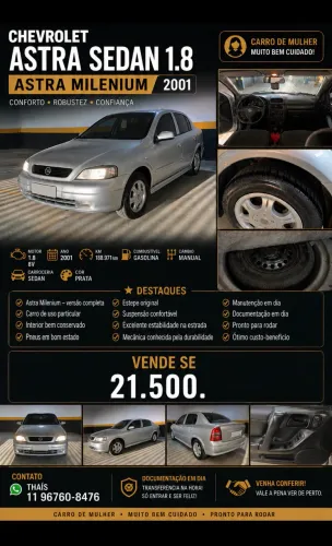 Chevrolet Astra GL Milenium 1.8 MPFI 4P 2001