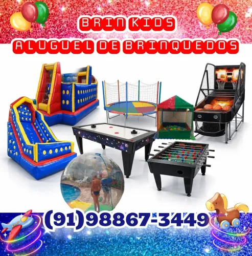 Pula pula,tobogã,futebol de sabão,mesas de jogos,totó,piscina de bolinha,Walter Ball,,bas