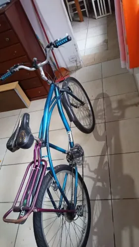 Bicicleta aro 26 quadro caiçara roda guidão e freios em alumínio