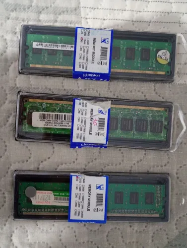 Doação de Kit com 3 Memórias RAM DDR2 para PC Antigo