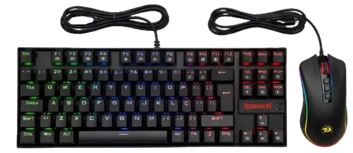 Teclado e Mouse Redragon e Warter Cooler Montech HyperFlow Argb 360 ( NOVO )