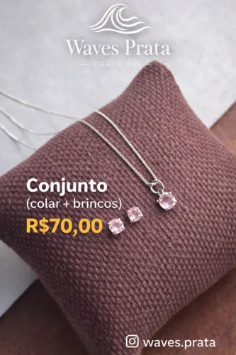 Conjunto (colar + brincos) | Prata 925