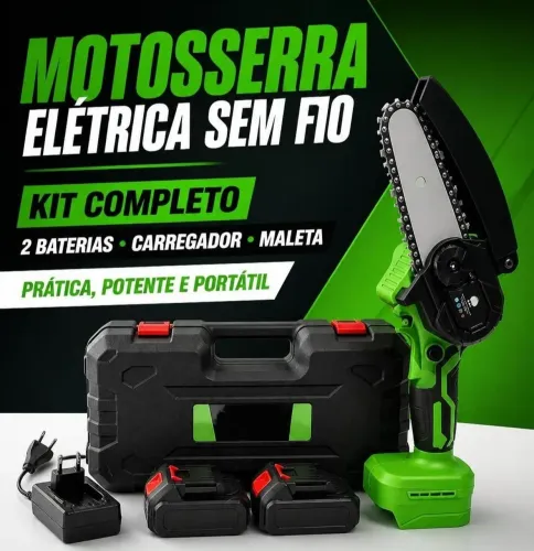 Mini Motosserra Elétrica 21v