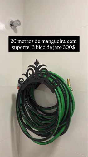 Mangueira com suporte e bico a jato