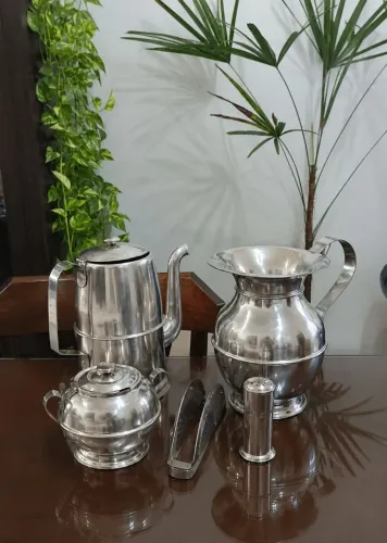 Jogo antigo de Inox - Vintage - 5 peças