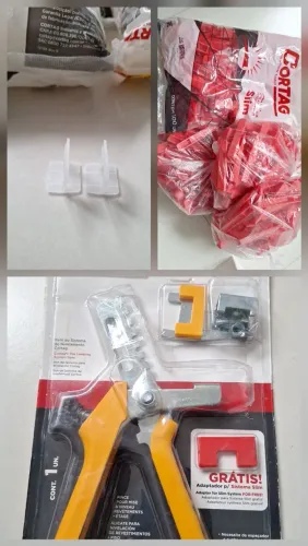 Kit espaçador/cunha+alicate, sifão, niple, válvula pia, mangueira aço