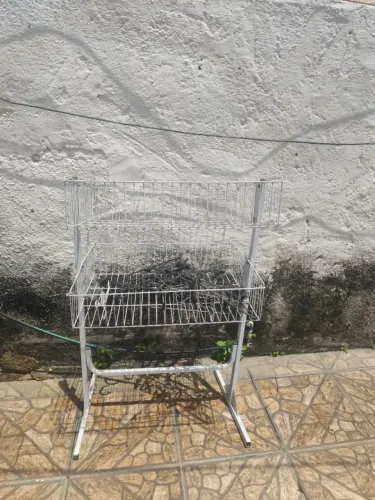 Banca De Oferta Cesto De Promoção Duplo cesto aramado
