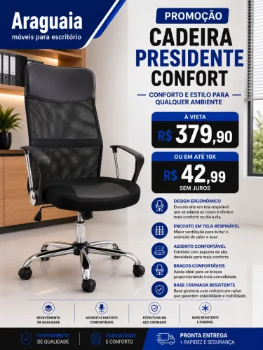 Cadeira presidente confort