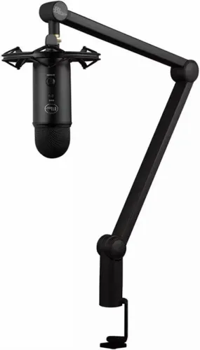 Microfone USB Logitech Blue Yeticaster COM braço articulado para Creators e Gamers