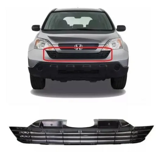 Grade Preta Inferior Parachoque Honda CRV 2007 2008 2009