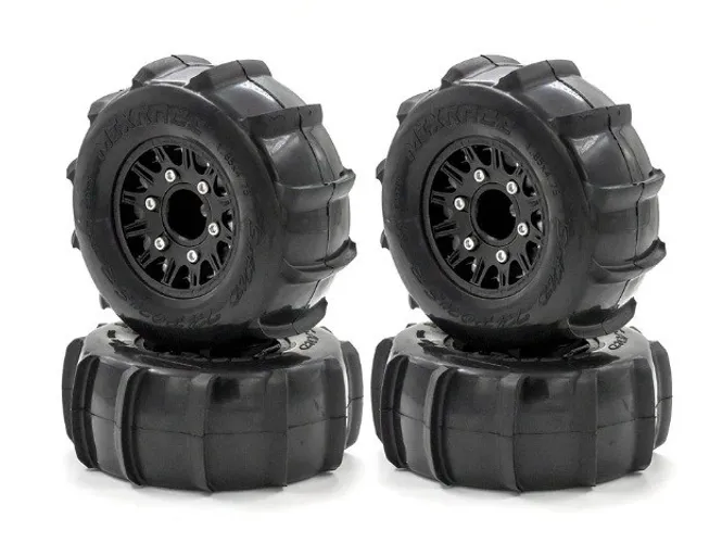 4 Pneus de Areia Para Automodelo Rc 1:8 / 1:10 - Serve Para Slash, Short Course e Outros!