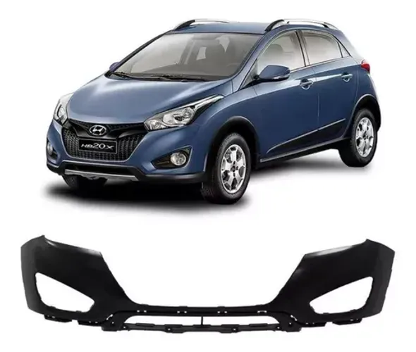 Parachoque Dianteiro Hyundai HB20x 2013 à 2015 - Preto liso - Original