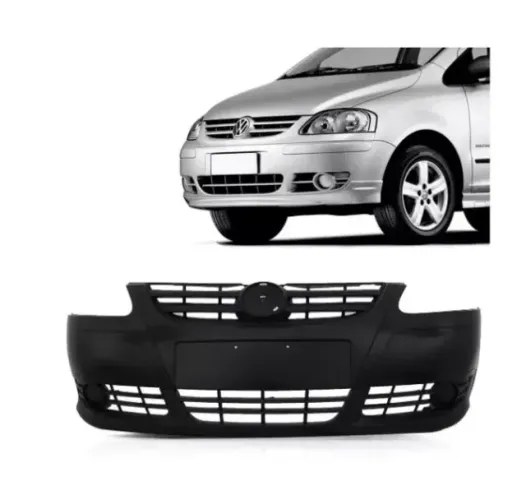 Parachoque Volkswagen Fox 2008 à 2010 - Preto Liso - Lumax