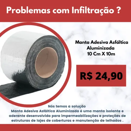 Manta Asfaltica Aluminizada Adesivo 