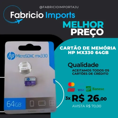 Cartão de Memória HP 64GB Original