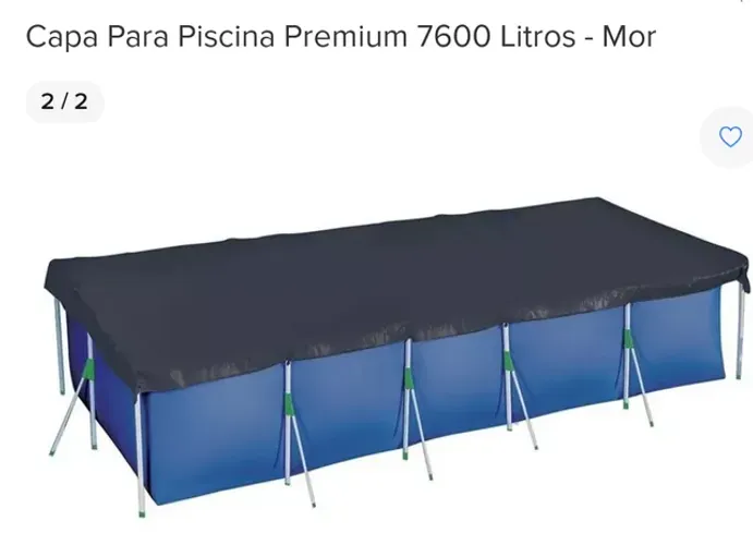 CAPA para piscina até 7600 litros - 210cm x 450cm.