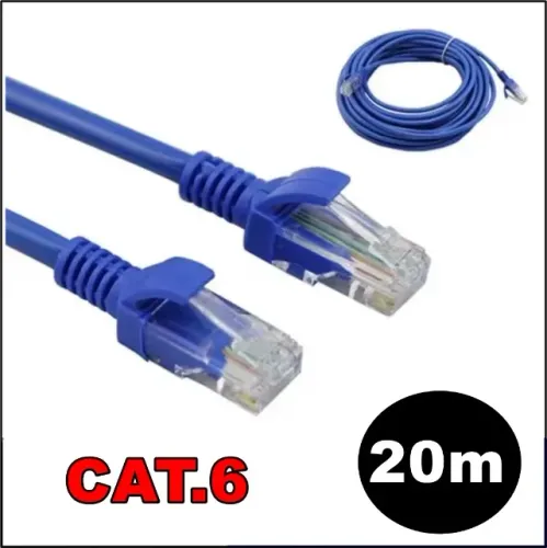  Cabo Rede Cat6 20m Internet Giga Lan Rj45